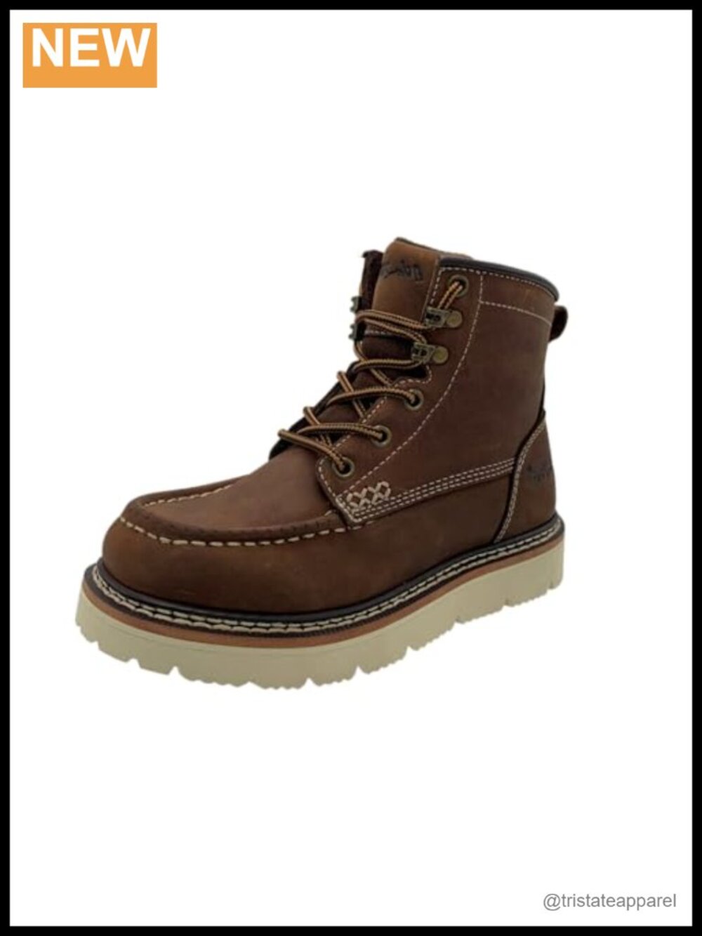 Women's Full Grain Leather Soft Toe Work Boots Lace Up